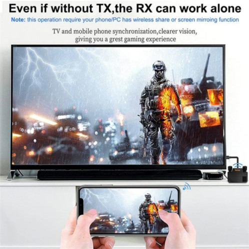 BOVBOX 091-TC Transmetteur et récepteur sans fil USB C pour téléphone, projecteur, extension vidéo, prise : prise américaine SH8101760-013